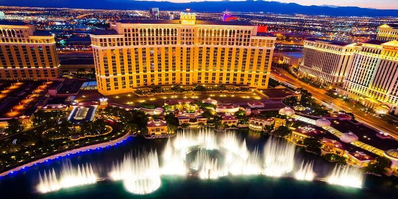 Đài phun nước tại sòng bài Bellagio đã trở thành biểu tượng ở Las Vegas