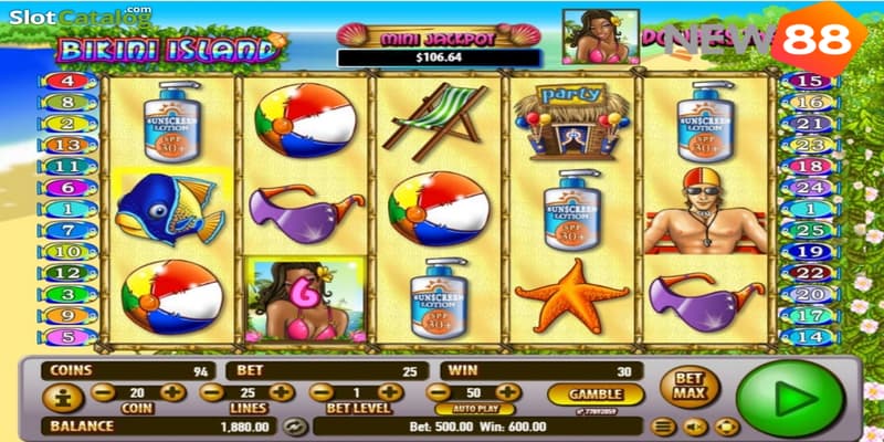 Quy tắc trả thưởng của game bikini beach slot game đơn giản